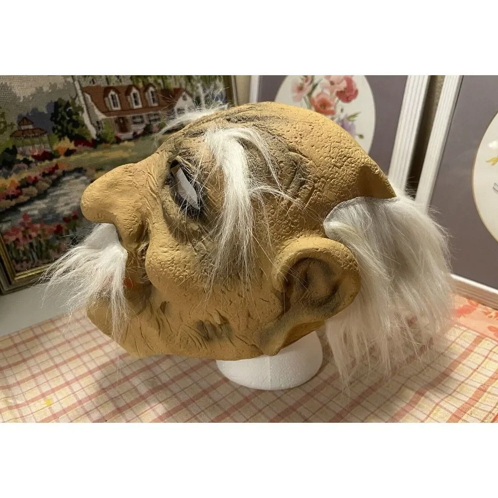 Paper Magic Old Man Half Mask Adult 2003 PMG Halloween Troll Geezer Wizard Latex
